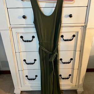 LOFT olive green jumpsuit